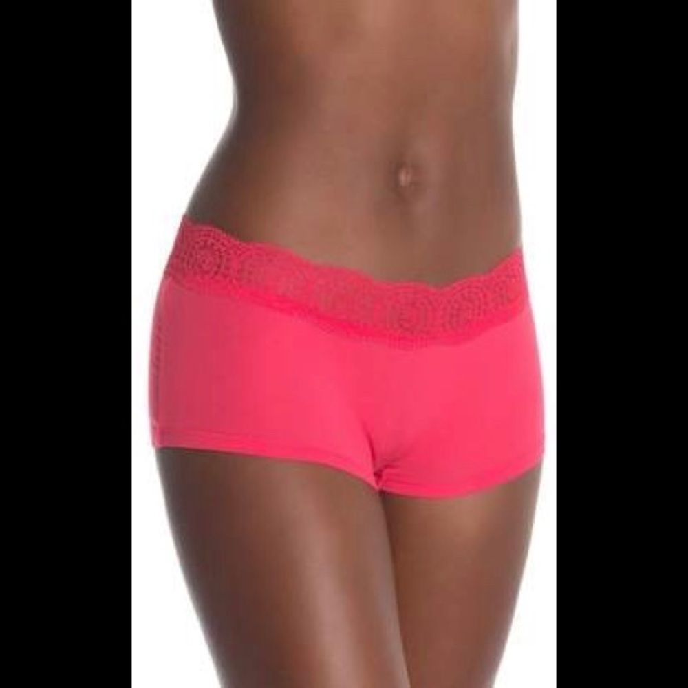 Free People Lace Medallion Boyshort - Fushia